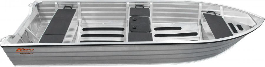 14 ft Aluminum V Hull Wide Beam Fishing Boat Side view